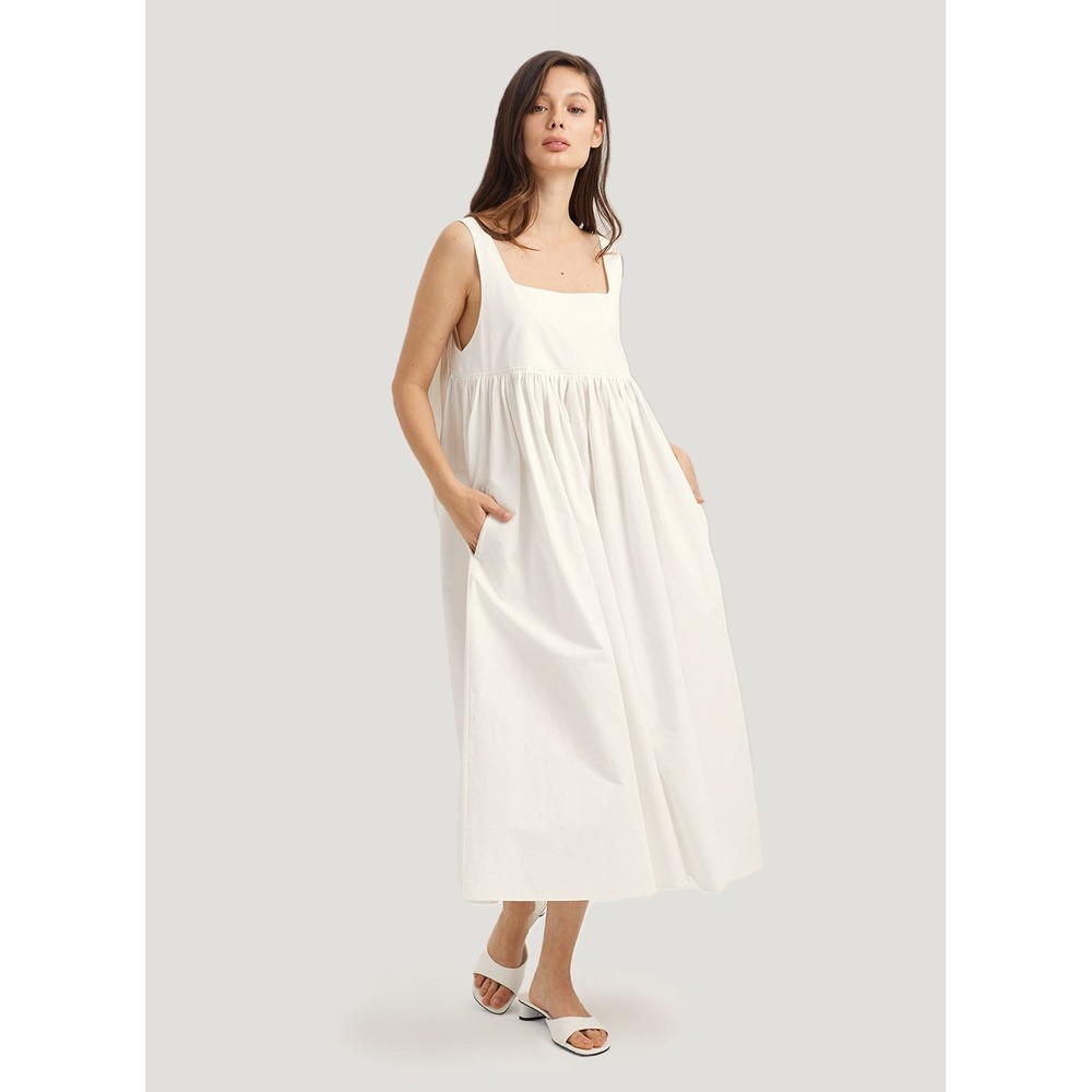 NAP Bunny Strap Dress In White Size XL Minimalist Casual Cottagecore Lightweight